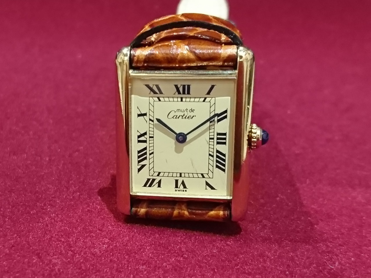 美品　カルティエ　Cartier マストタンクLM 590005 クオーツ カルティエ マストタンク LM ヴェルメイユ Ref.590005 クォーツ