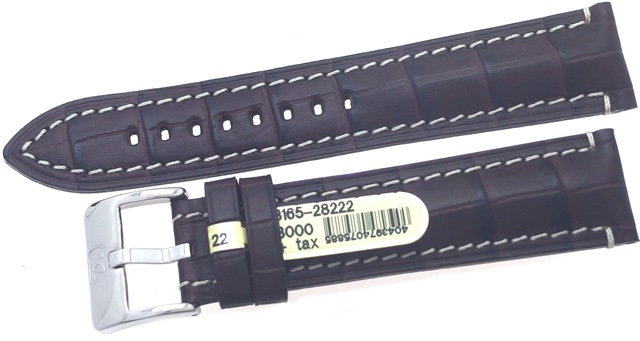 【ディモデル】 BALI CHRONO（バリ・クロノ）ダークブラウン 型押し カーフ（牛革） 時計ベルト