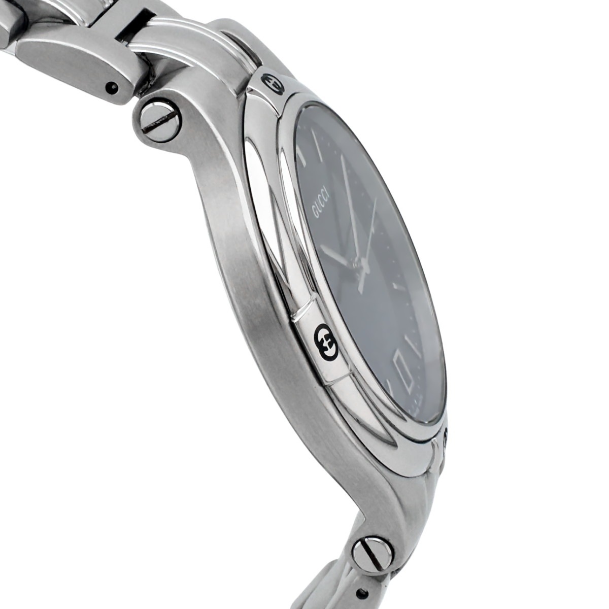 GUCCI グッチ 9040M 35mm メンズ 黒文字盤 クオーツ 2000年代 USED