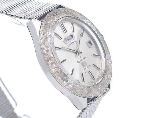 シチズン クリスタルセブン ACSS 2940a-TA 装飾ベゼル 自動巻 OH済