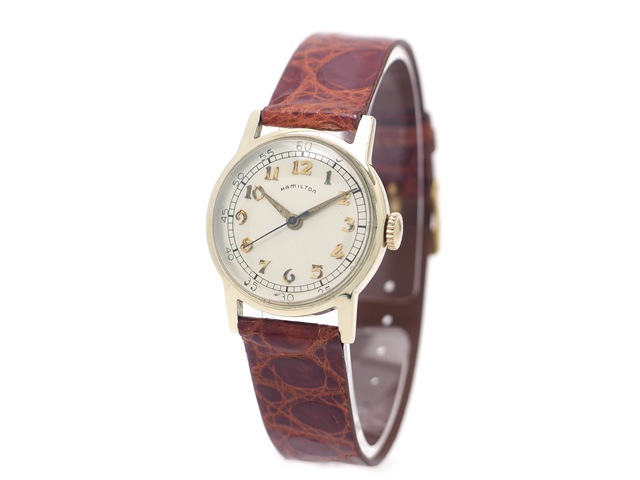 ハミルトン 14K Cal.987S 17石手巻 OH済 1940年代