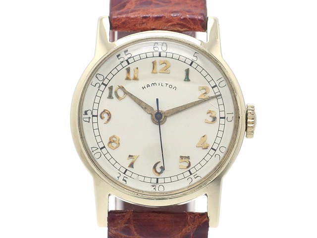 ハミルトン 14K Cal.987S 17石手巻 OH済 1940年代
