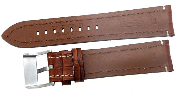 【ディモデル】 BALI CHRONO（バリ・クロノ）ゴールドブラウン 型押し カーフ（牛革） 時計ベルト