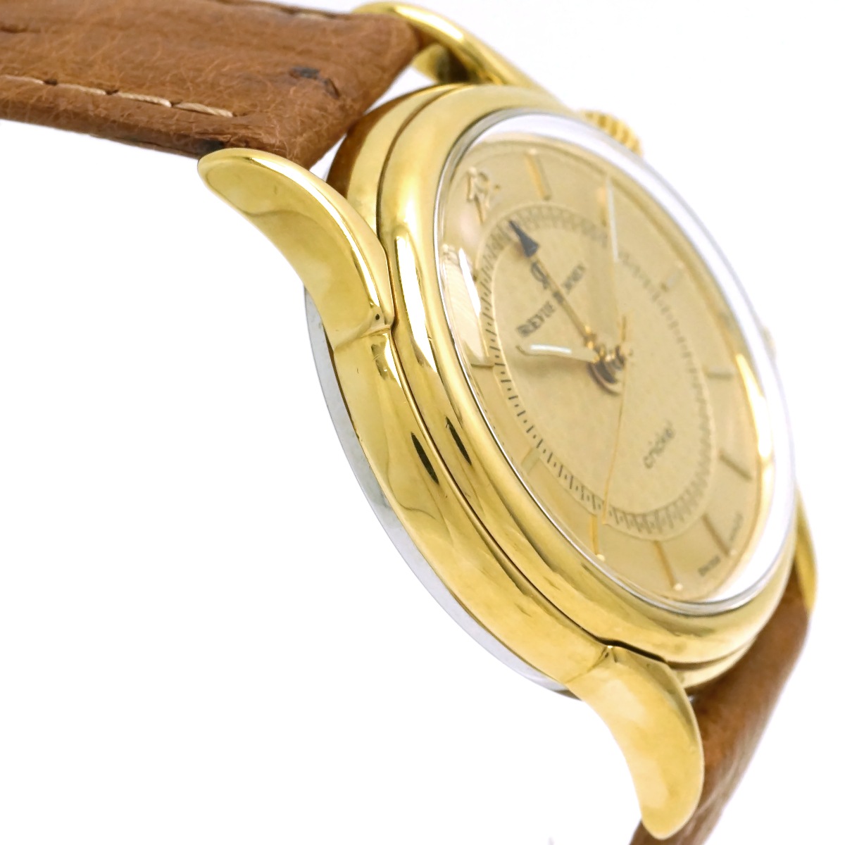 レビュートーメン クリケット 7922001 金メッキ アラーム機能付き Cal.AS1930 17石 手巻 OH済 USED