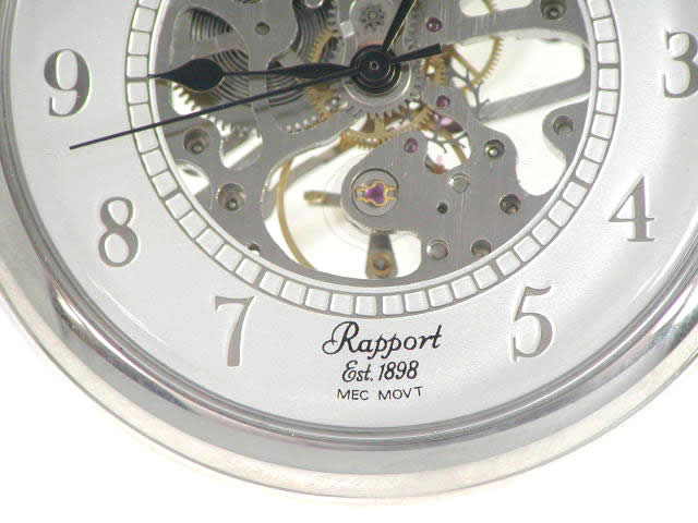 ラポート 懐中時計 ラポート オープンタイプ スケルトン 懐中時計 PW63 新品 Rapport