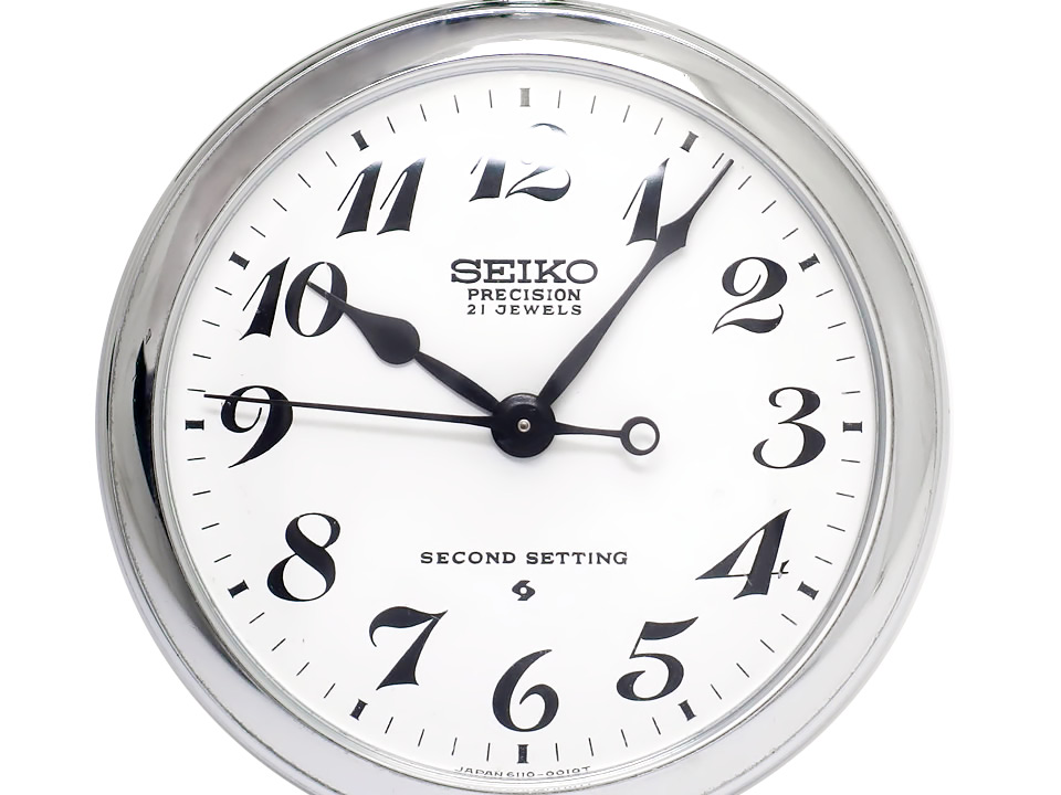 セイコー プレシジョン 懐中時計 6110-0010 チェーン付き 21石手巻 OH