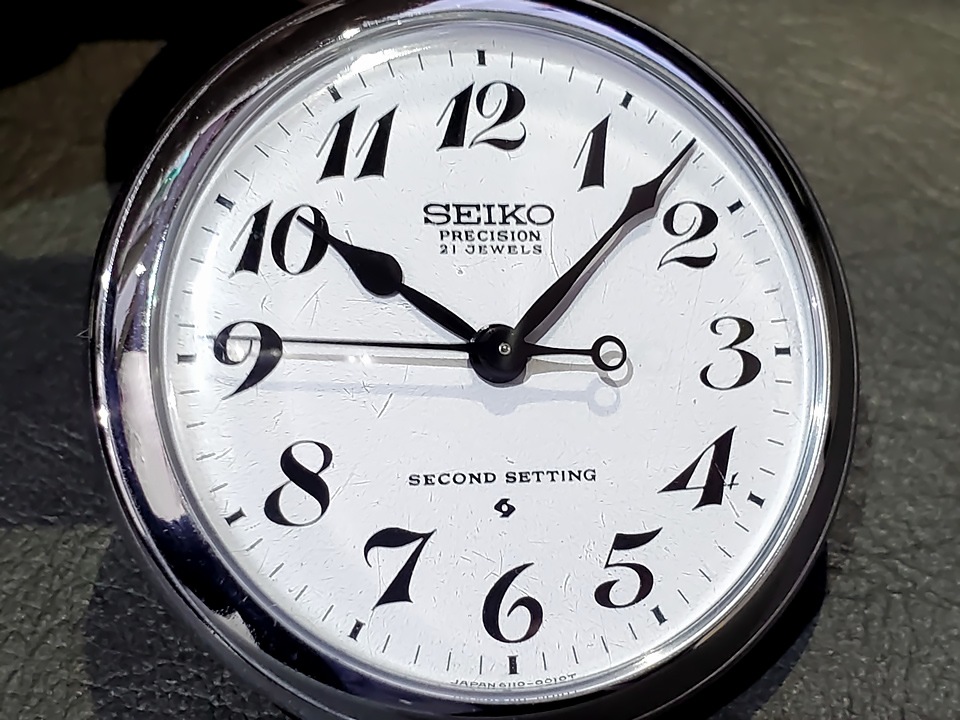 セイコー プレシジョン 懐中時計 6110-0010 チェーン付き 21石手巻 OH