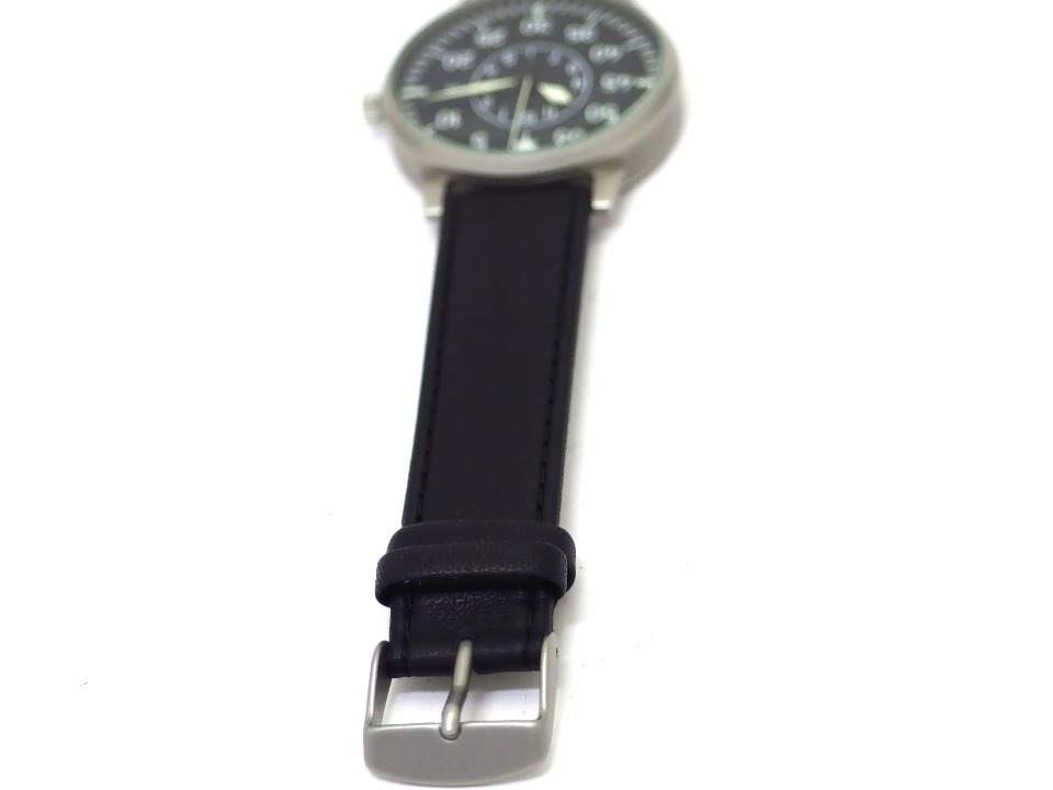 ラコ クオーツ デイト 42mm パイロットウォッチ 復刻 ロゴ無しモデル USED