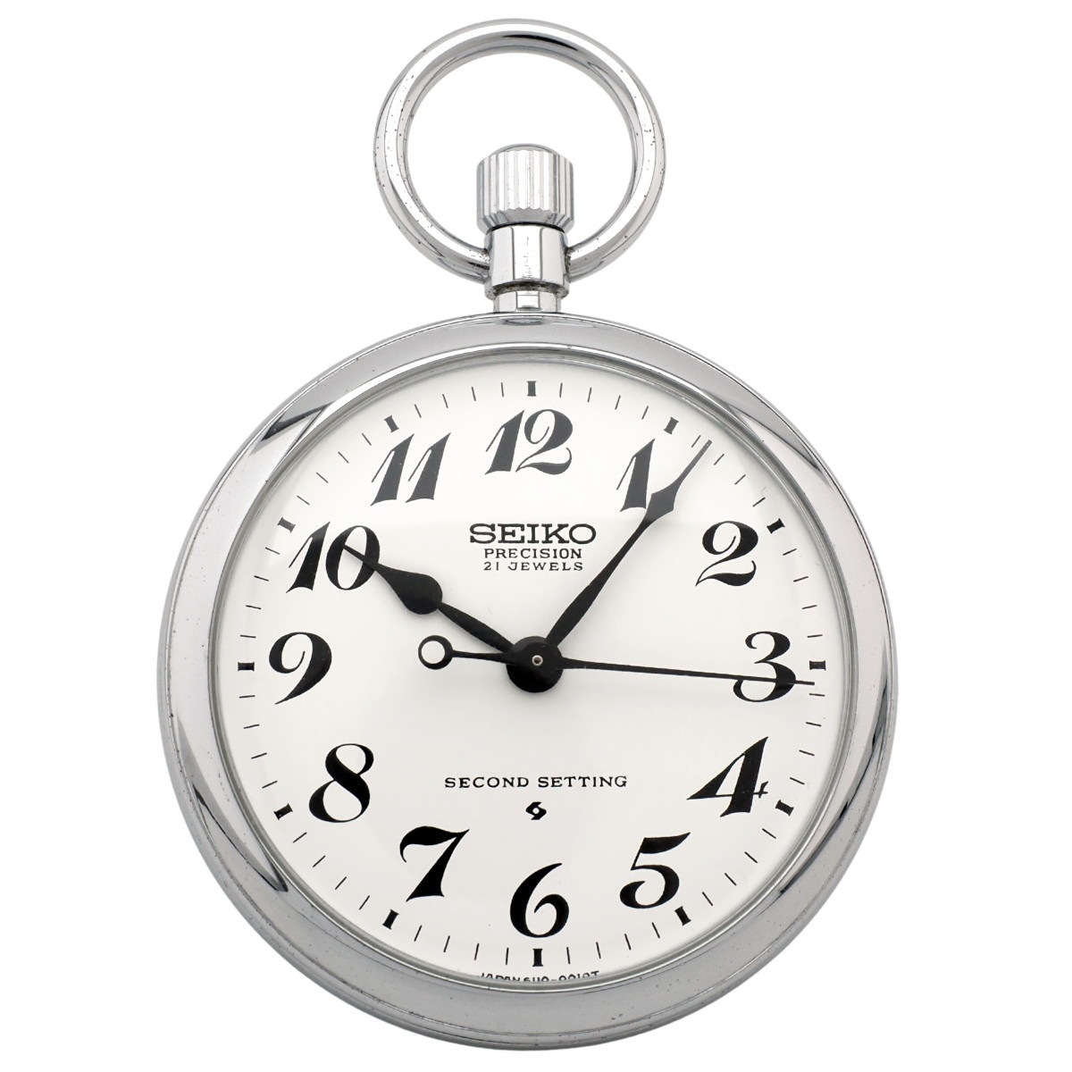 セイコー プレシジョン 懐中時計 6110-0010 Cal.6110A 21石 手巻 OH済 昭和52年/1977年製 Seiko