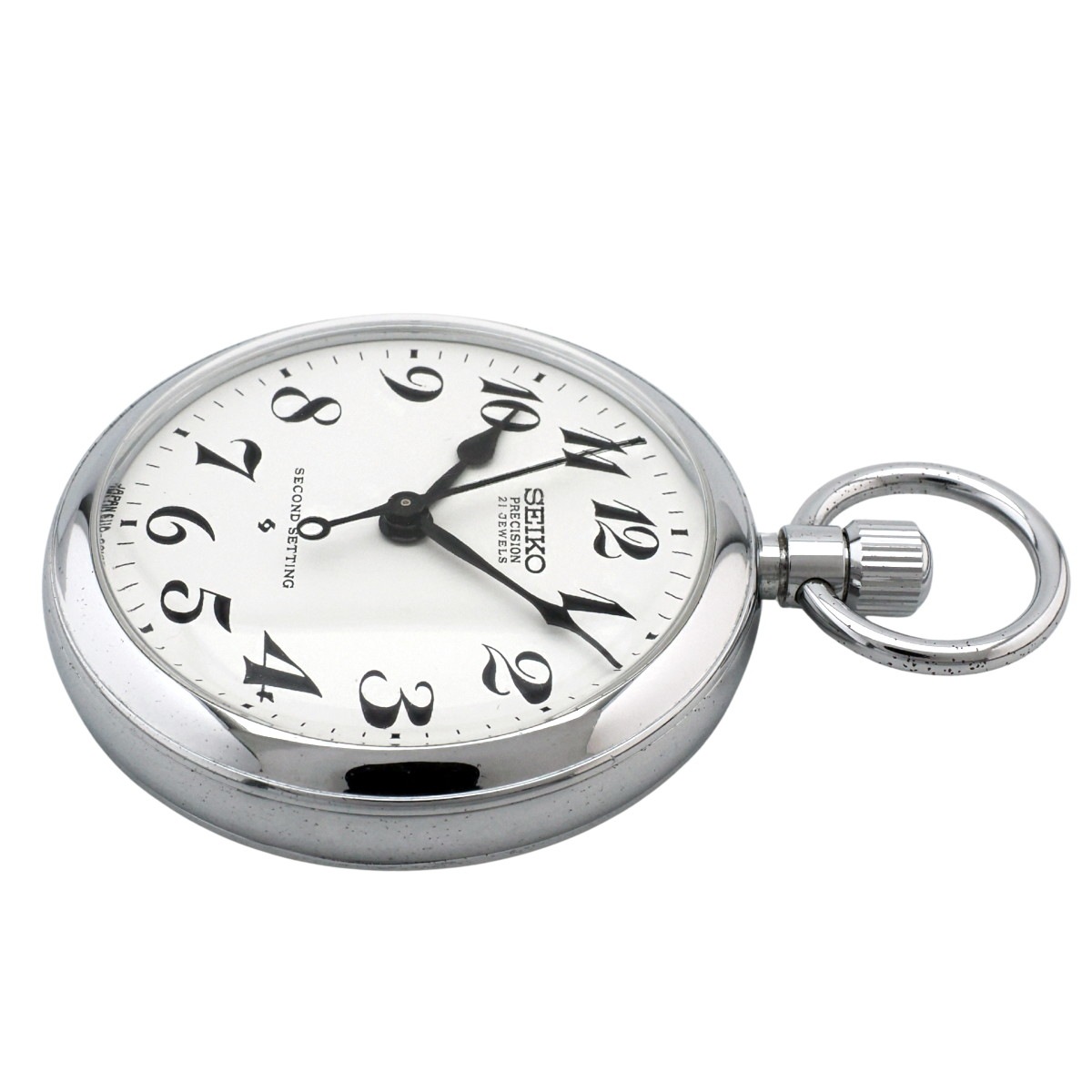 セイコー プレシジョン 懐中時計 6110-0010 Cal.6110A 21石 手巻 OH済 昭和52年/1977年製 Seiko