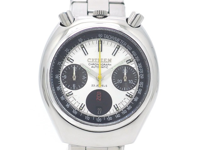 CITIZEN ツノクロノ 自動巻 クロノグラフ 23石 シチズンの名作「ツノクロノ」に 別注カラー登場～1973年の「クロノ