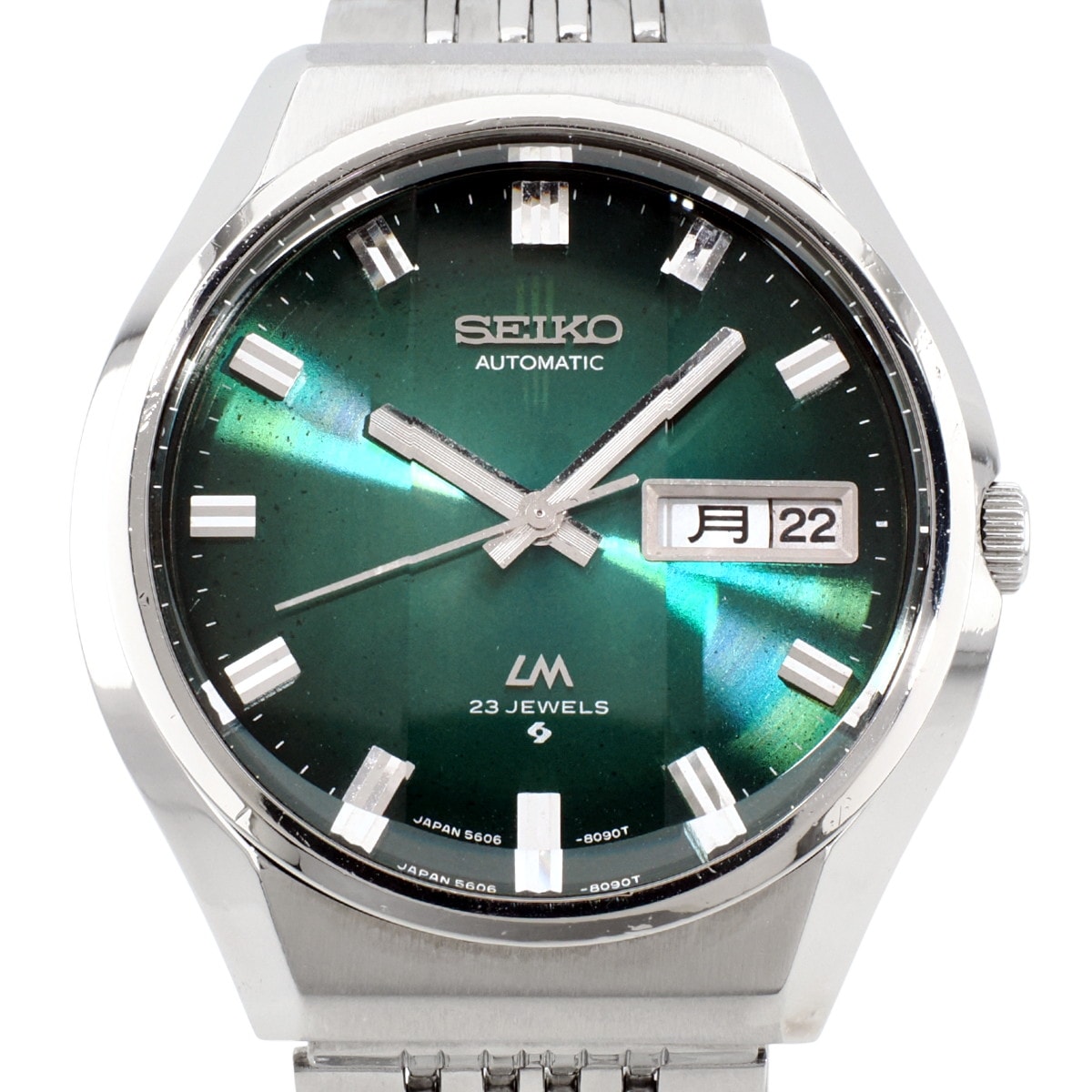 セイコー ロードマチック 5606-8060 カットガラス スクリューバック 純正ブレスレット 自動巻 OH済 昭和49年/1974年製