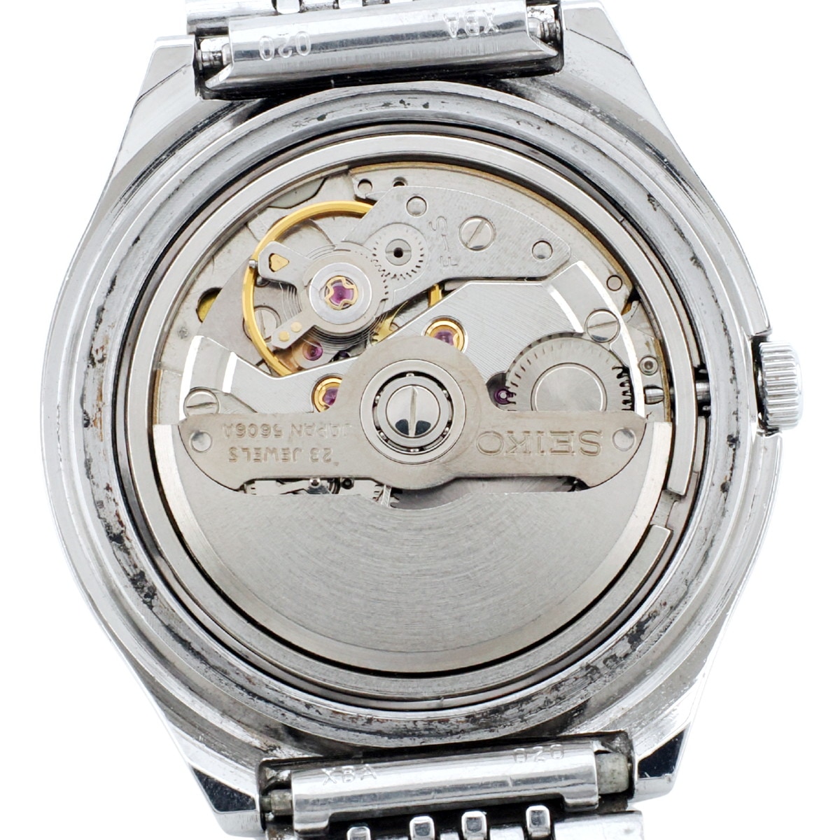 セイコー ロードマチック 5606-8060 カットガラス スクリューバック 純正ブレスレット 自動巻 OH済 昭和49年/1974年製