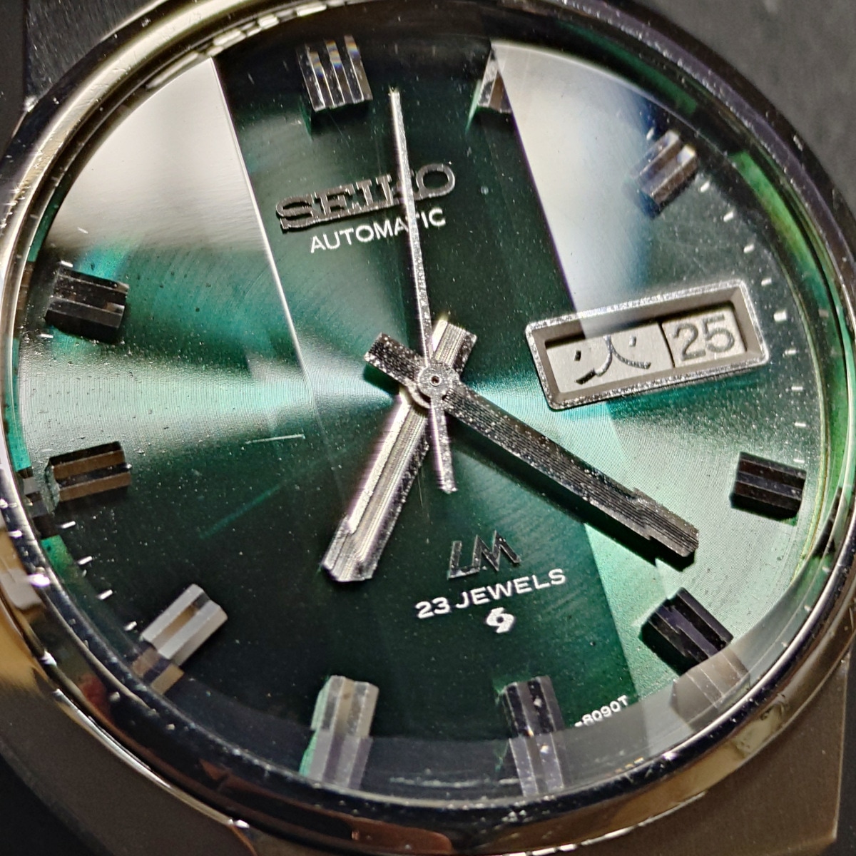 セイコー ロードマチック 5606-8060 カットガラス スクリューバック 純正ブレスレット 自動巻 OH済 昭和49年/1974年製