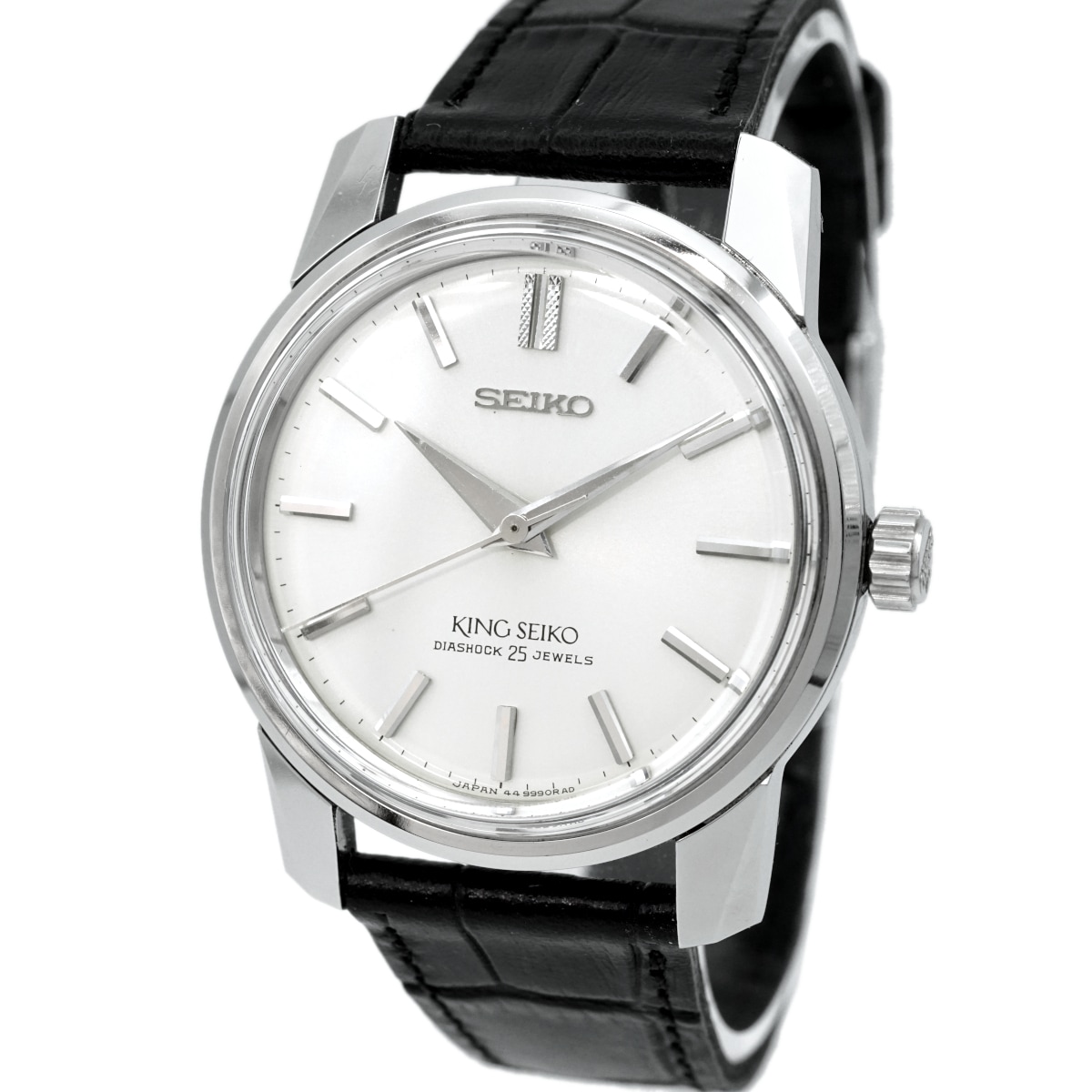 キングセイコー セカンドモデル 初期型 44-9990 盾メダリオン 純正リューズ 手巻 OH済 昭和40年/1965年製 Seiko