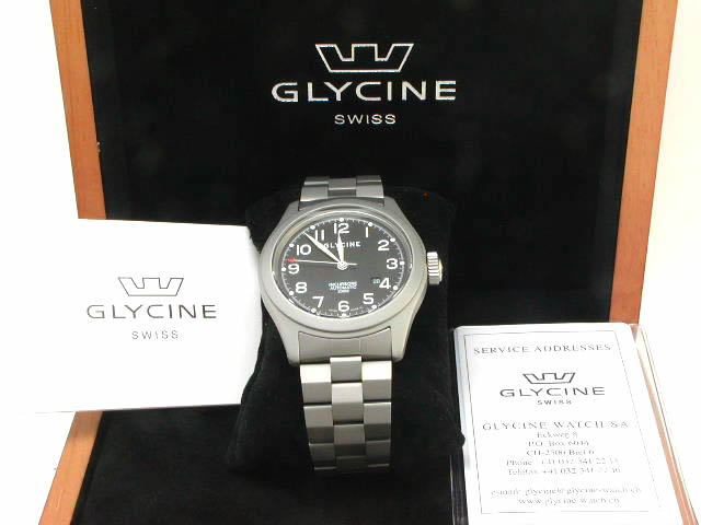 GLYCINE INCURSORE 自動巻き時計 スイス製 200M防水 専用箱 GLYCINE INCURSORE 自動巻き時計 スイス製 200M防水 専用箱 グリシン