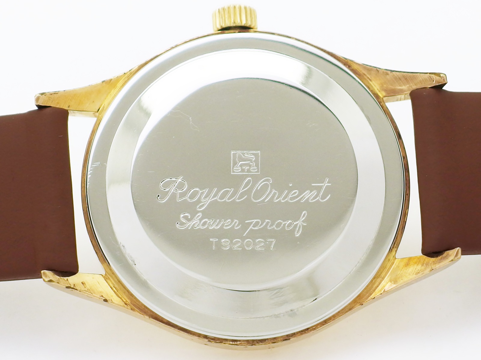 ロイヤルオリエント シャワープルーフ T92027 金メッキ/ステンレス 19石 手巻 OH済 1960年代