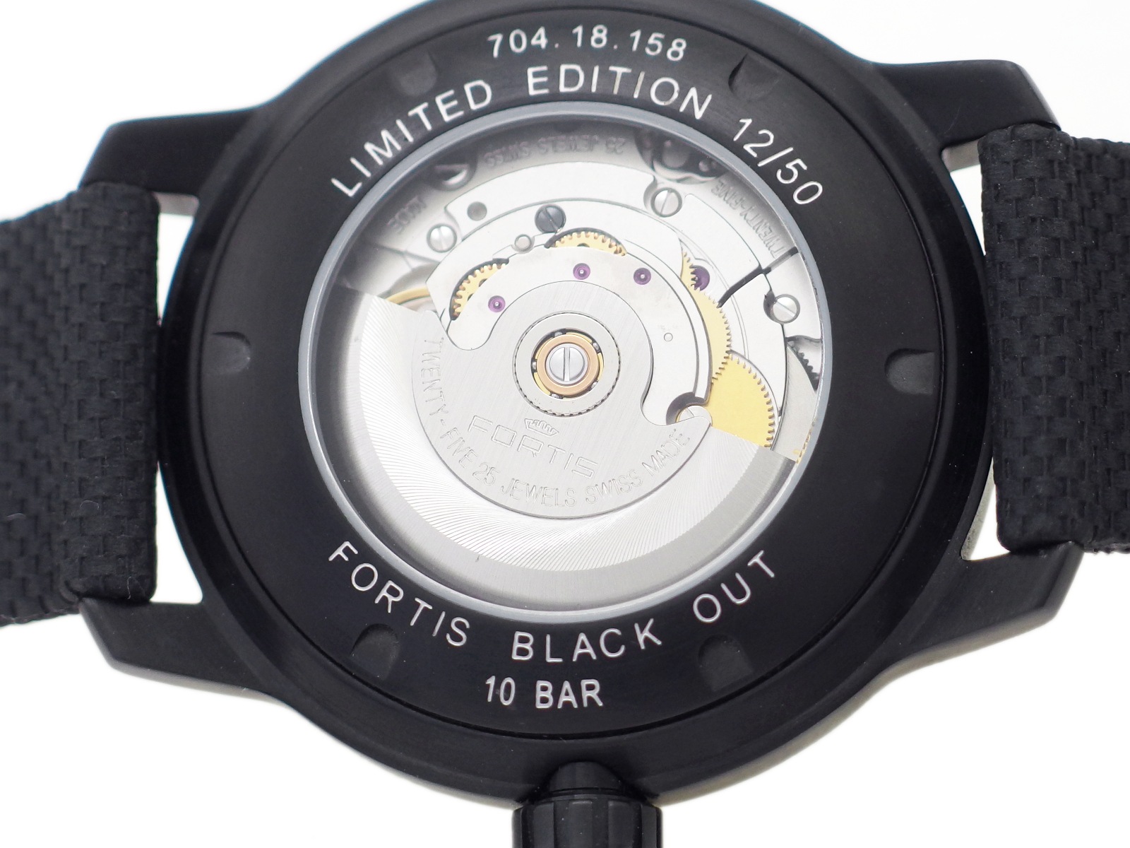 フォルティス自動巻き200防水時計ブラック フォルティス自動巻き