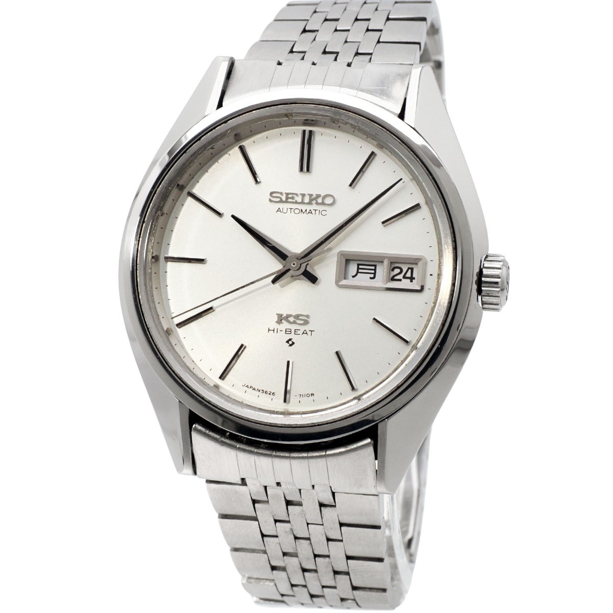 キングセイコー 5626-7113 スクリューバック式裏蓋 純正ブレスレット 自動巻 OH済 昭和49年/1974年製