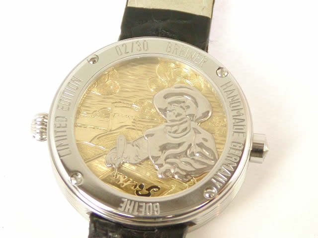 【希少】グレイナー　リミテッド30　限定30本 2/30ゲーテ K18彫金 自動巻き 新品