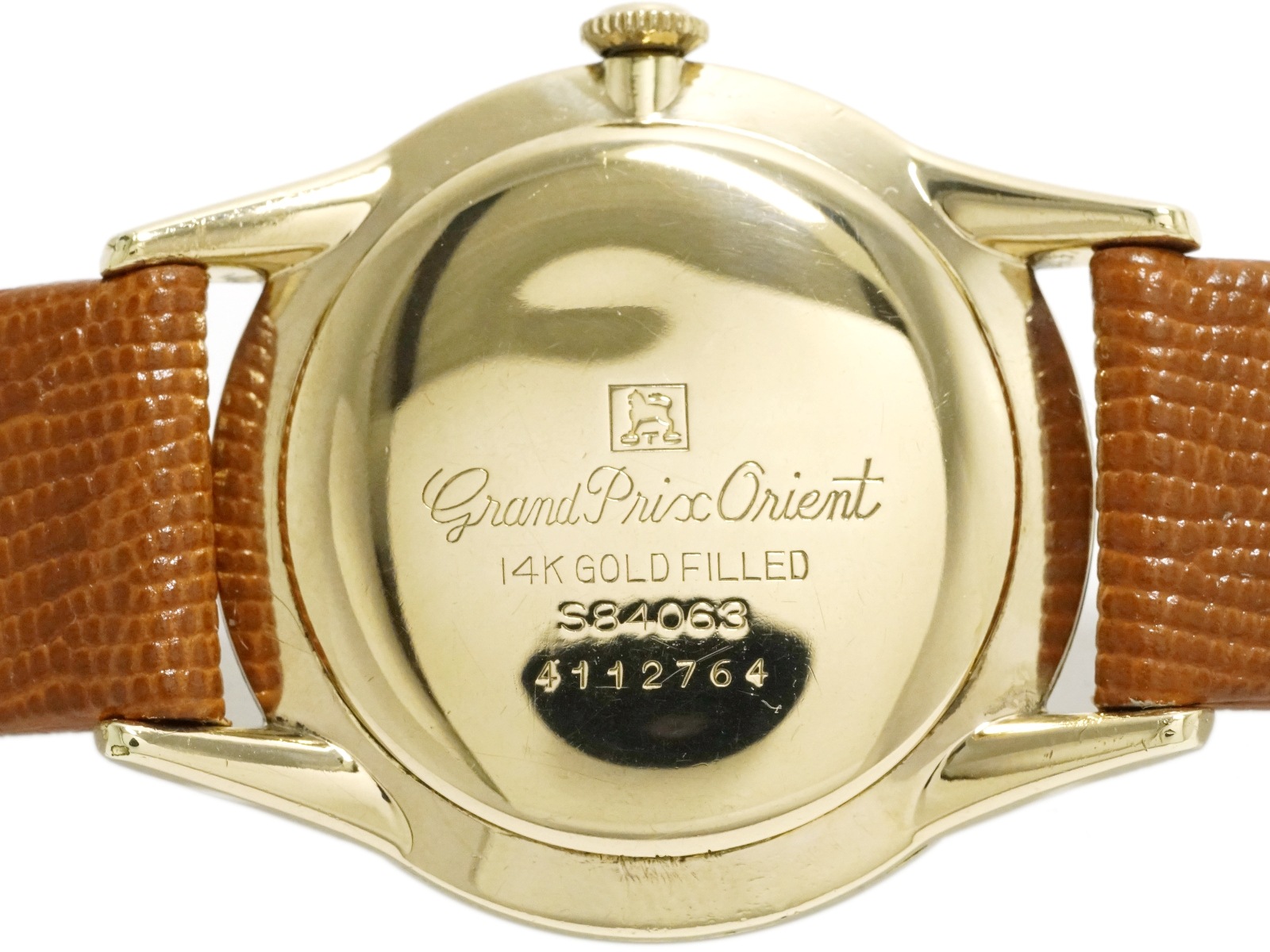 グランプリオリエント カレンダー S84063 14金張り 25石手巻 OH済 1961年頃