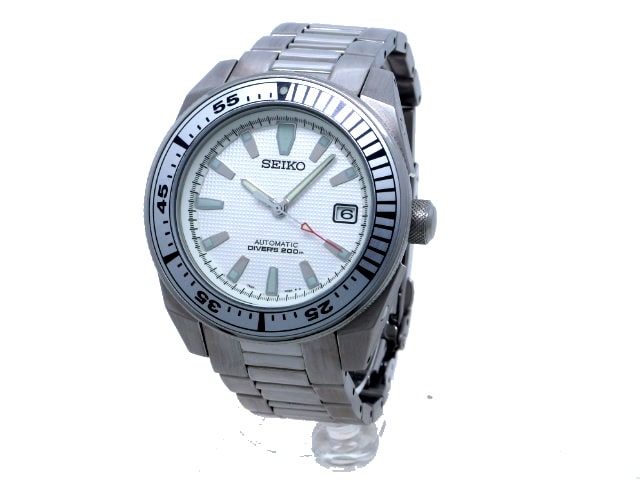 セイコー ホワイトサムライ ダイバー 7S35-00B0 自動巻 USED