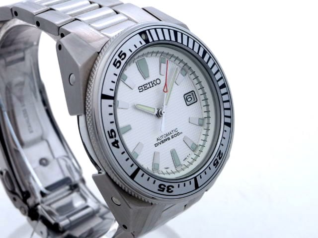 セイコー ホワイトサムライ ダイバー 7S35-00B0 自動巻 USED