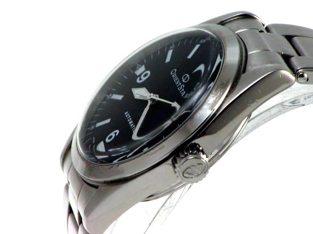 【極美品】オリエントスター 36mm 自動巻 ブラック文字盤 オリエントスター デイト 自動巻 黒文字盤 USED
