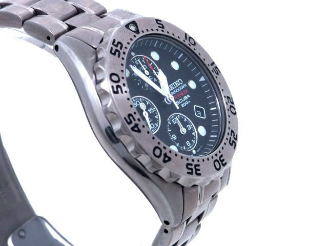 【新品電池】セイコー スキューバ200m クロノグラフ 7T92-0BD0 新品電池】セイコー スキューバ200m クロノグラフ 7T92-0BD0