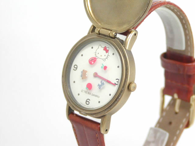 76,'88 サンリオ キティ クオーツ腕時計 USED