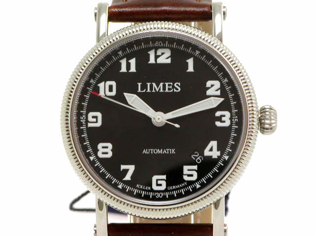 リメス ヴィンテージ 1924 オート 径38.0mm 黒文字盤 カーフ U7624R-LA4.2 Limes ドイツ時計 新品