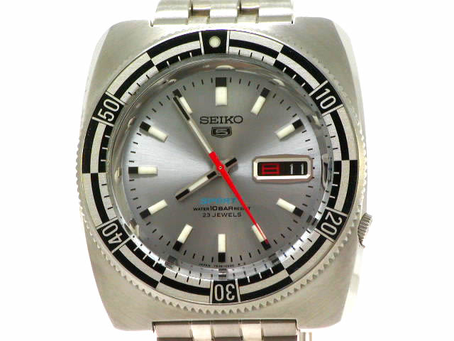 セイコー 5スポーツ 復刻版 7S36-0070 角型 自動巻 USED