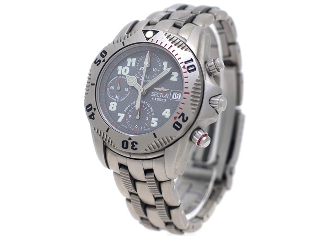 セクター 950 クロノグラフ チタニウム 自動巻 300m OH済 USED