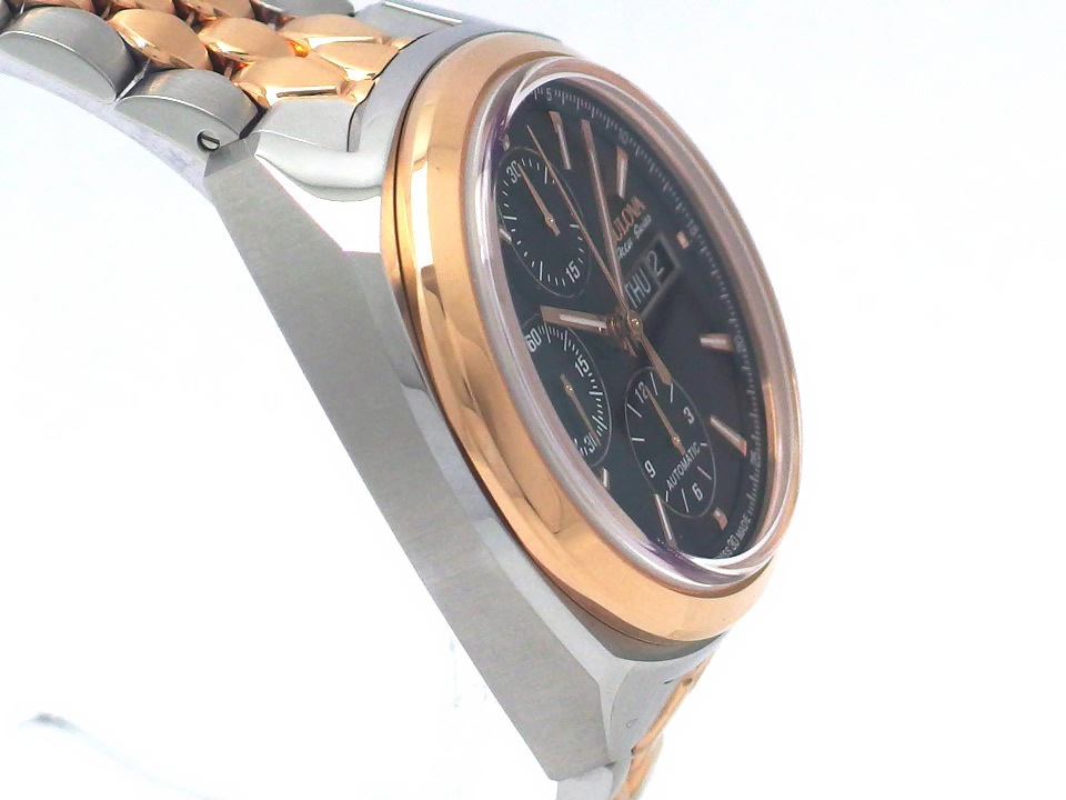 アンティーク　Bulova スイス製 時計 ブローバ 腕時計 アキュスイス テルク 63B186 ブルー×ステンレス