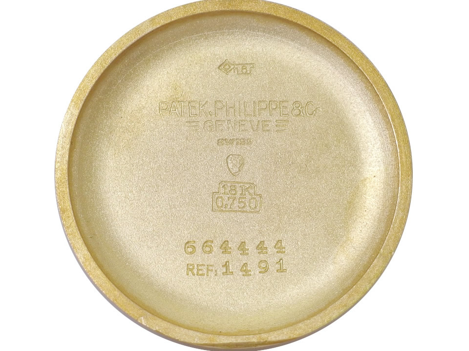 パテックフィリップ カラトラバ Ref.1491 スクロールラグ 18金無垢 ローズゴールド アーカイブ付き Cal.27SC 手巻 OH済 1951年製