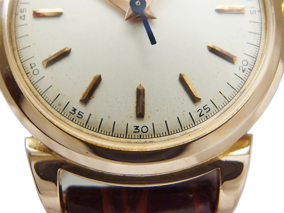 パテックフィリップ カラトラバ Ref.1491 スクロールラグ 18金無垢 ローズゴールド アーカイブ付き Cal.27SC 手巻 OH済 1951年製
