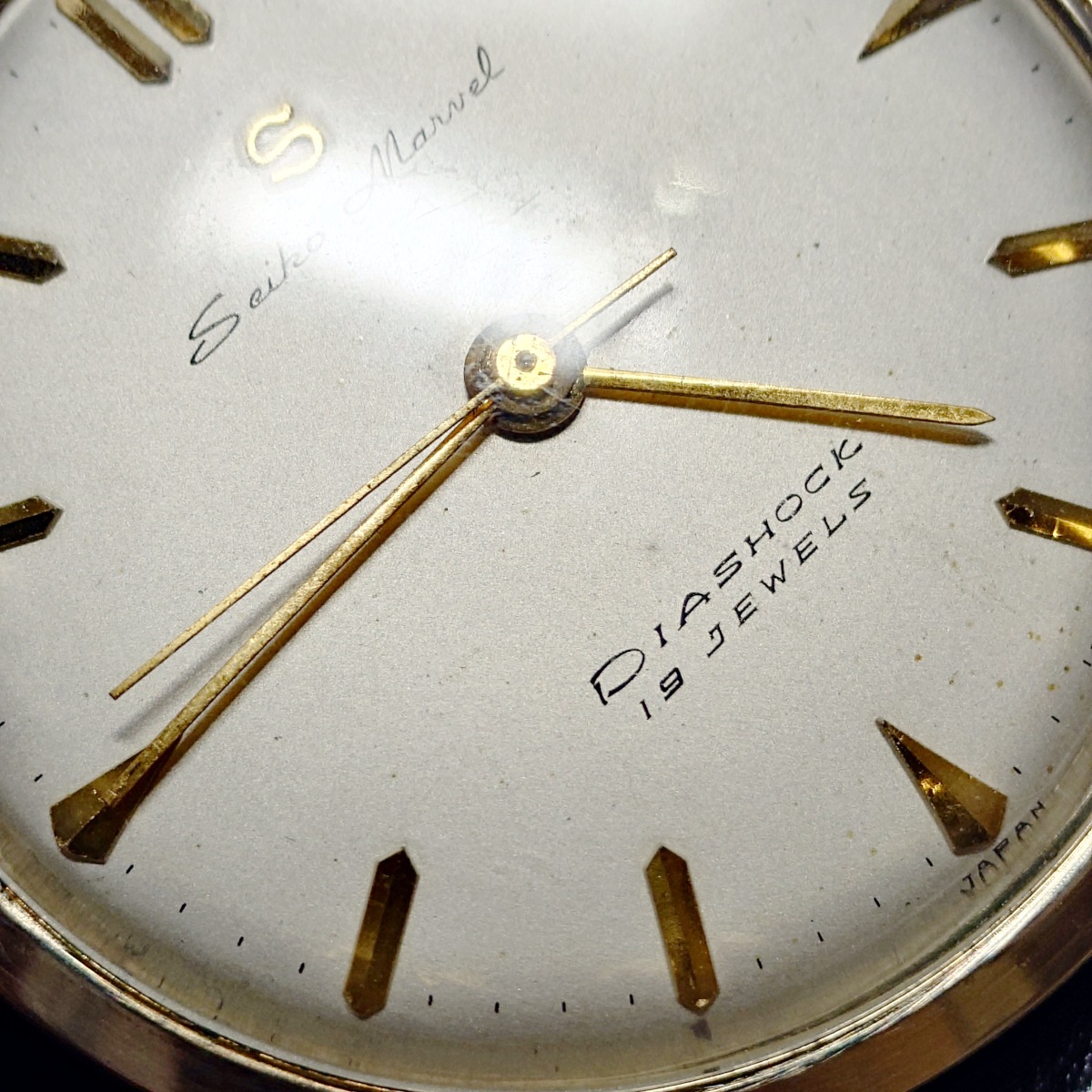 セイコー マーベル 14021 14金張り Sマーク 赤機械 19石 手巻 OH済