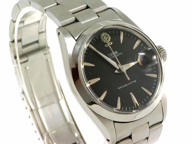 チュードル デカ薔薇 オイスターデイト ブラックダイアル