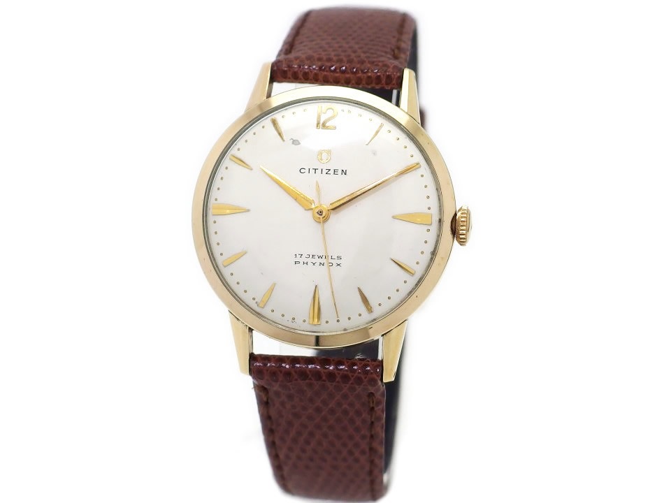 シチズン センターセコンド Cマーク 14KGF（金張り） 17石 手巻 OH済 