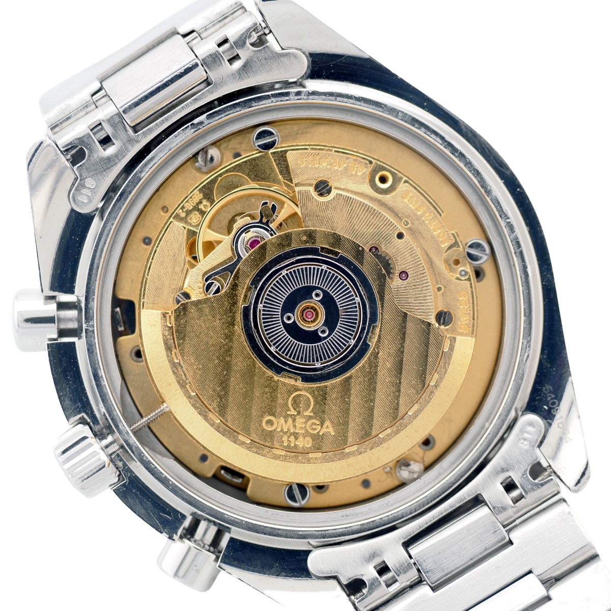 ビンテージ【OMEGA Speedmaster】自動巻/Cal.1140/45石/ステンレス/純正ブレスレット付/スピードマスター/クロノグラフ/スイス製/ジャンク オメガ スピードマスター コンビ Cal.1140 自動巻 OH済 USED OMEGA