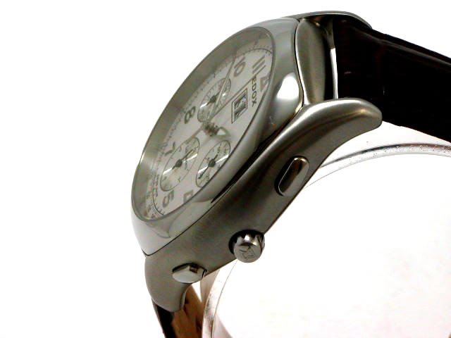 エドックス レクロノグラフ ビッグデイト 自動巻 白文字盤 45001-3AAN 新品