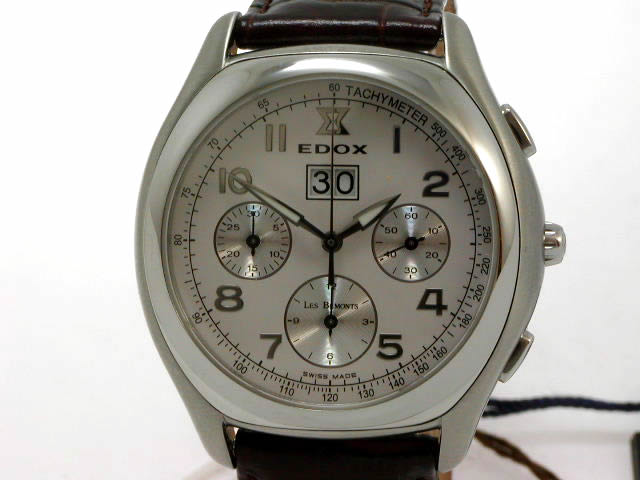 エドックス レクロノグラフ ビッグデイト 自動巻 白文字盤 45001-3AAN 新品