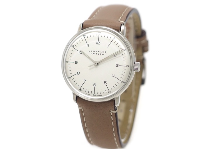 ★稼働品★ JUNGHANS ユンハンス マックスビル 27.370 手巻き ユンハンス マックスビル デザイン 27.3701 001 手巻 OH済 USED
