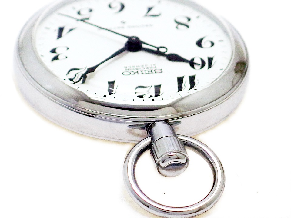 セイコー プレシジョン 懐中時計 6110-0010 21石手巻 OH済 昭和48年製