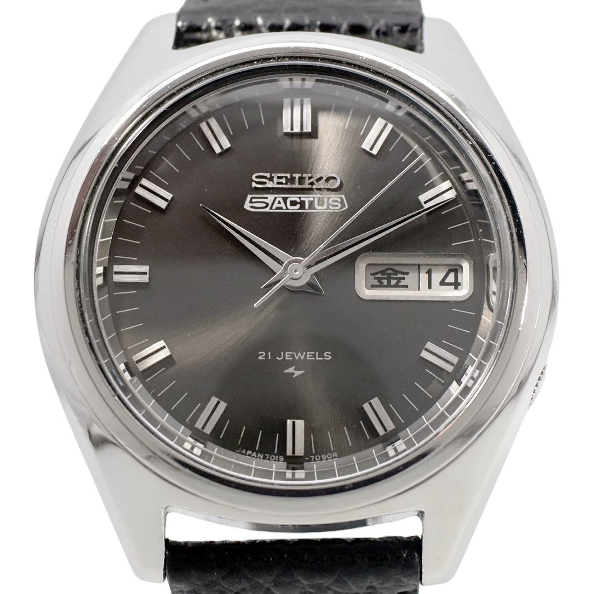 セイコー 5アクタス 7019-7060 グレー文字盤 自動巻 OH済 昭和45年/1970年製