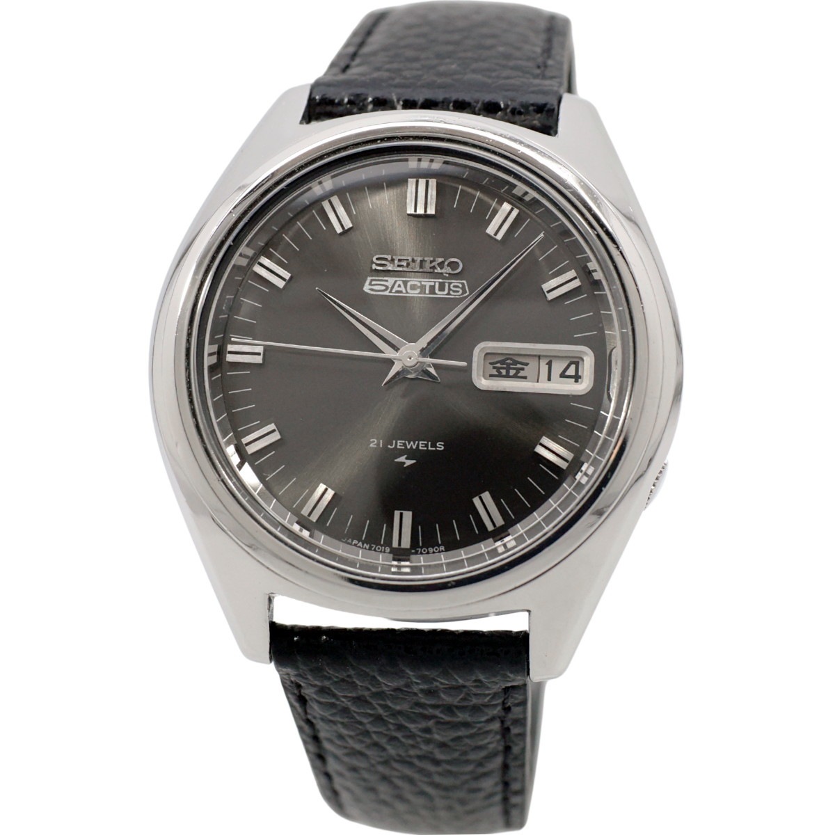 セイコー 5アクタス 7019-7060 グレー文字盤 自動巻 OH済 昭和45年/1970年製