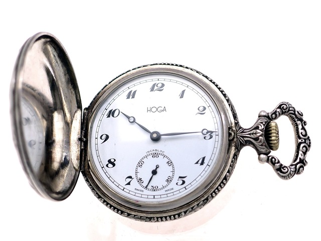 ホ*》様 【現状品】腕時計　懐中時計セット 約35本　部品取りにどうぞ ホガ スイス製 懐中時計 銀仕上 手巻 OH済 USED HOGA