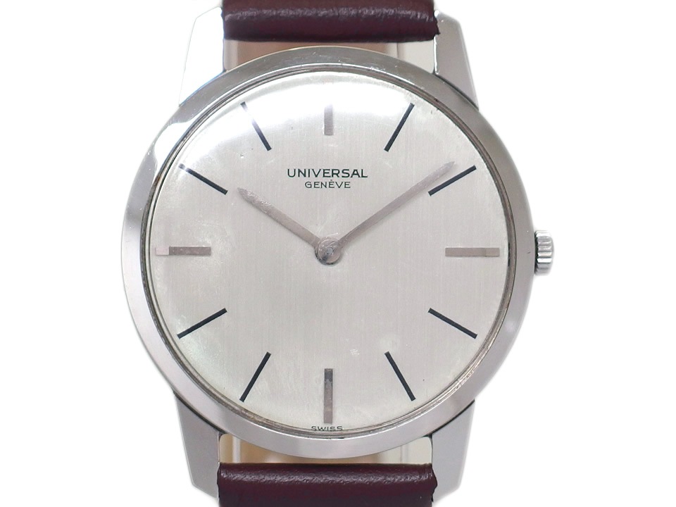 ユニバーサル ジュネーヴ 842101 手巻 2針 シルバー文字盤 楽天市場】UNIVERSAL GENEVE ユニバーサルジュネーブ 腕時計