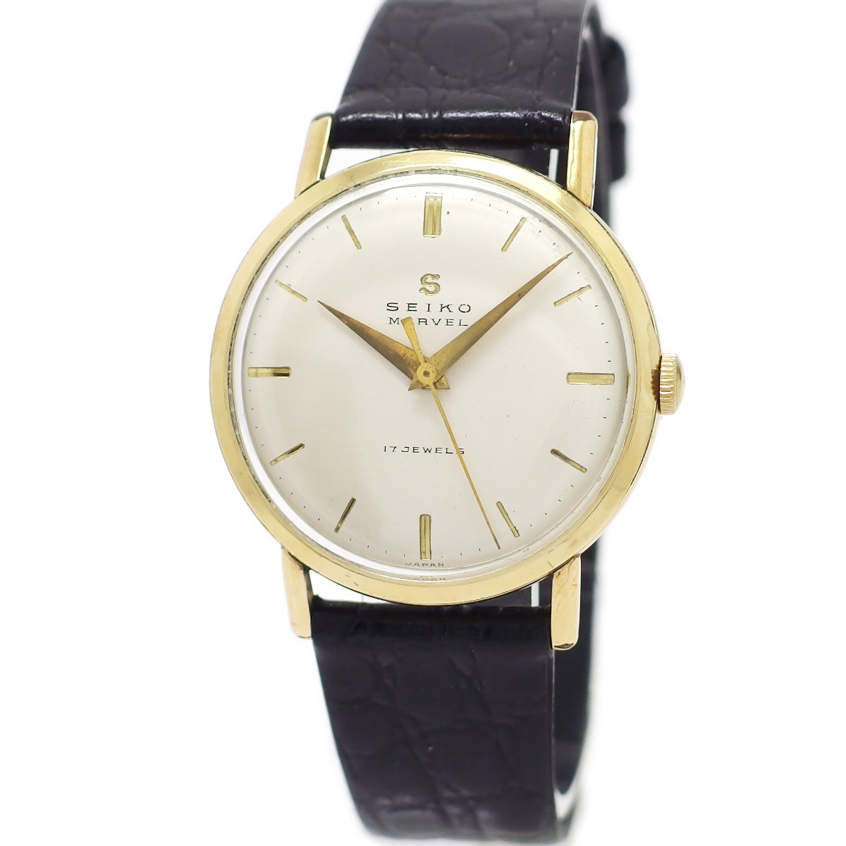 セイコー マーベル Sマーク 14022 14K金張りケース 17石 手巻 OH済 昭和31年製／1956年製 Seiko