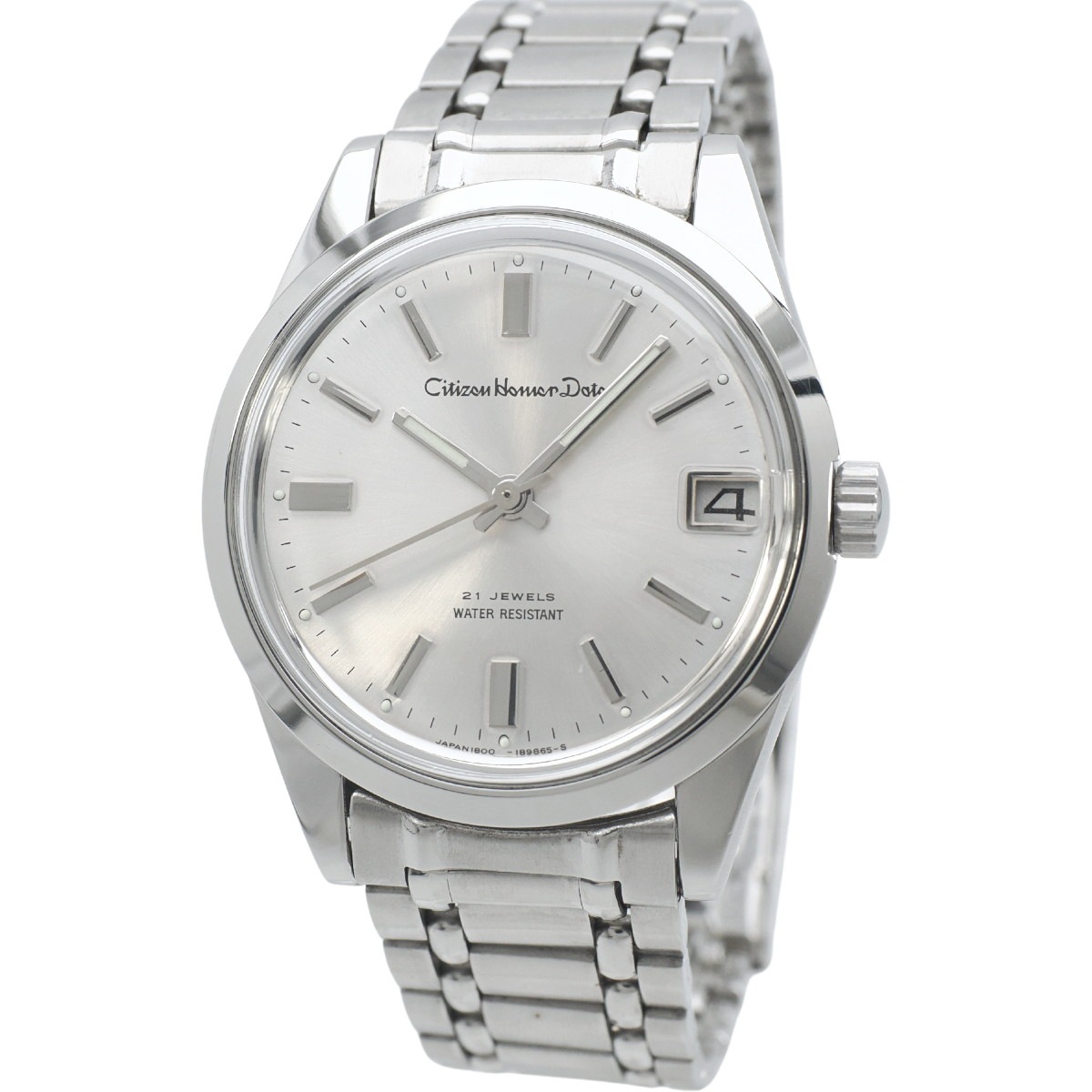 シチズン ホーマーデイト 4-180615Y 63-1019 21石 手巻 OH済 昭和48年/1973年製 Citizen